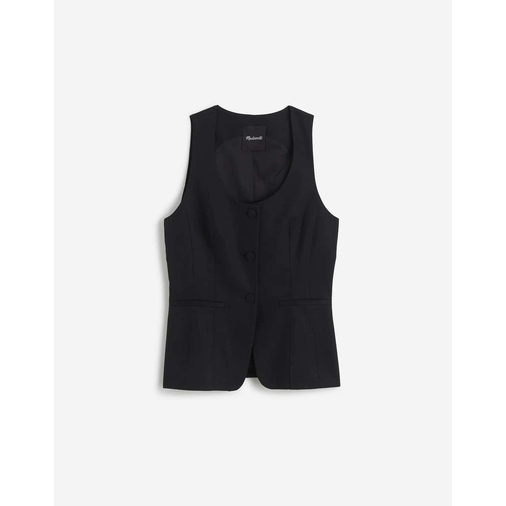 Madewell Scoopneck‎ Cutaway Vest True Black Size 2 NWT